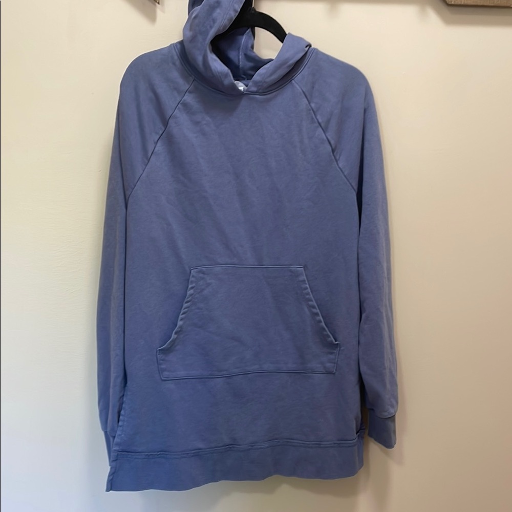 Colsie Blue Grunge Tunic Sweatshirt Top